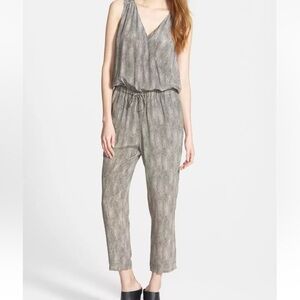 The Fisher Project 100% silk jumpsuit size 0 great  for layering Jean jacket